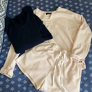 Loungewear 3 piece set! 2 shirts one pair of shorts
